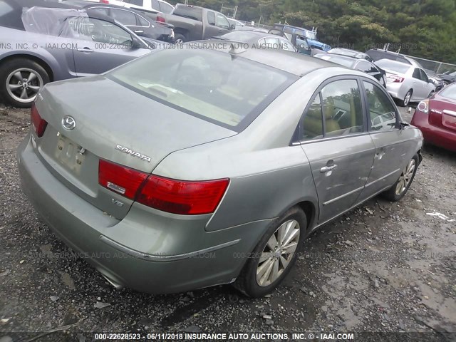 5NPEU46F79H468207 - 2009 HYUNDAI SONATA SE/LIMITED GRAY photo 4