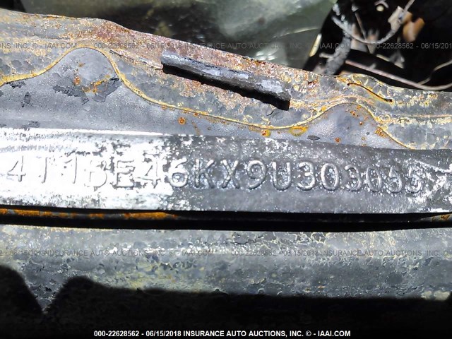 4T1BE46KX9U303055 - 2009 TOYOTA CAMRY SE/LE/XLE BLACK photo 9