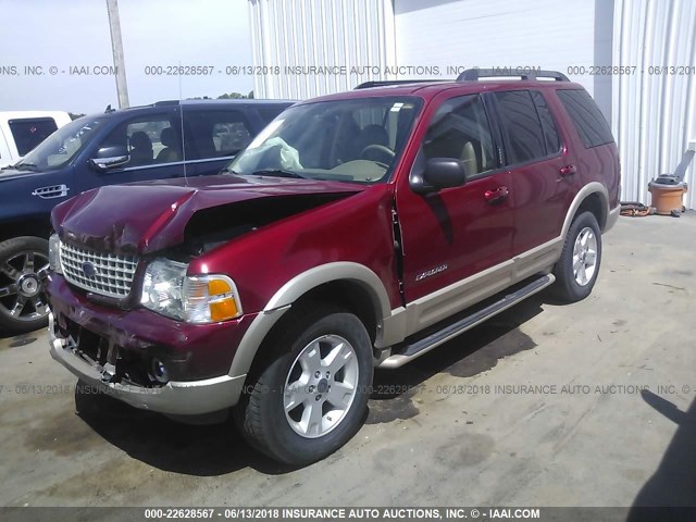 1FMZU74W65ZA41413 - 2005 FORD EXPLORER EDDIE BAUER MAROON photo 2