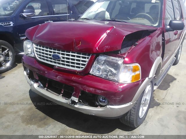 1FMZU74W65ZA41413 - 2005 FORD EXPLORER EDDIE BAUER MAROON photo 6