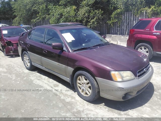 4S3BE6861Y7212107 - 2000 SUBARU LEGACY OUTBACK LIMITED MAROON photo 1