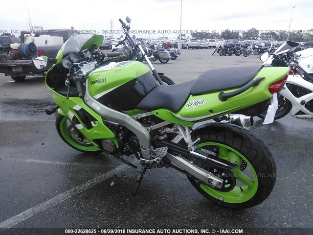 JKAZX4J102A050034 - 2002 KAWASAKI ZX600 J1 GREEN photo 3