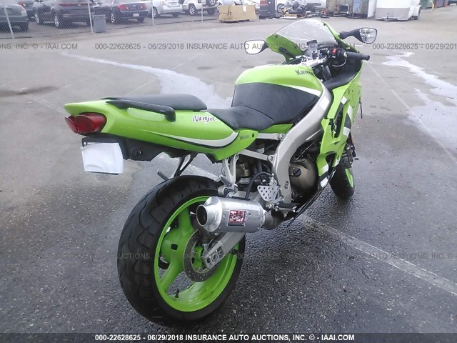 JKAZX4J102A050034 - 2002 KAWASAKI ZX600 J1 GREEN photo 4