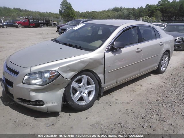 1G1ZB5E03CF191222 - 2012 CHEVROLET MALIBU LS ოქროსფერი ფოტო 2