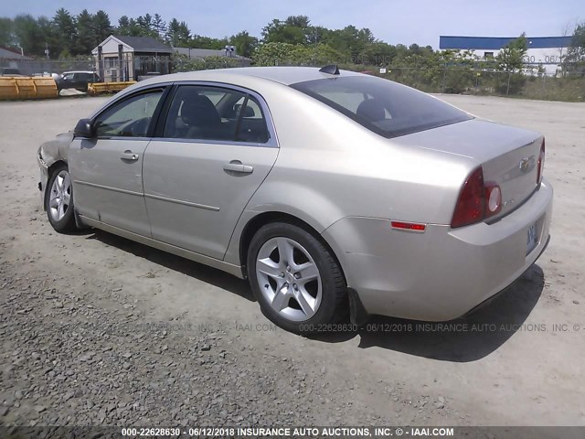 1G1ZB5E03CF191222 - 2012 CHEVROLET MALIBU LS ოქროსფერი ფოტო 3