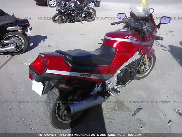 JS1GV72A2M2100362 - 1991 SUZUKI GSX1100 F RED photo 4