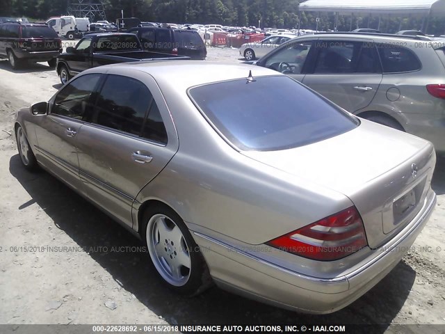 WDBNG70J42A231546 - 2002 MERCEDES-BENZ S 430 GOLD photo 3