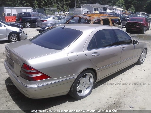 WDBNG70J42A231546 - 2002 MERCEDES-BENZ S 430 GOLD photo 4