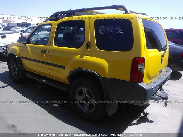 5N1ED28Y73C630306 - 2003 NISSAN XTERRA XE/SE YELLOW photo 3