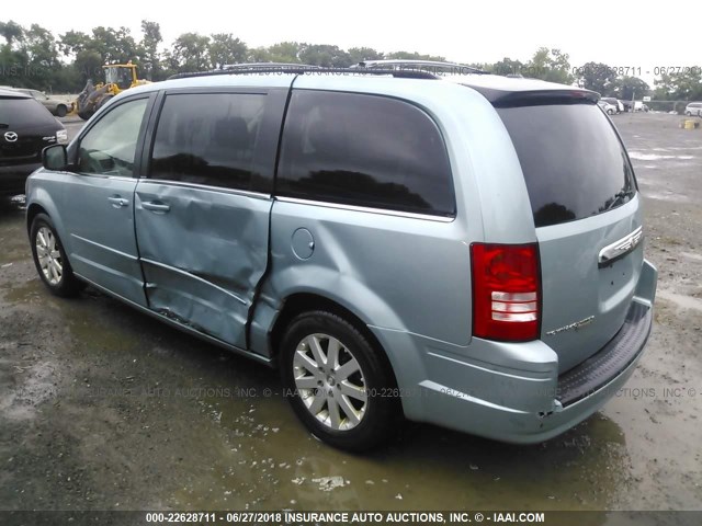 2A8HR54P88R765058 - 2008 CHRYSLER TOWN & COUNTRY TOURING Light Blue photo 3