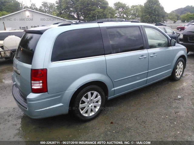 2A8HR54P88R765058 - 2008 CHRYSLER TOWN & COUNTRY TOURING Light Blue photo 4