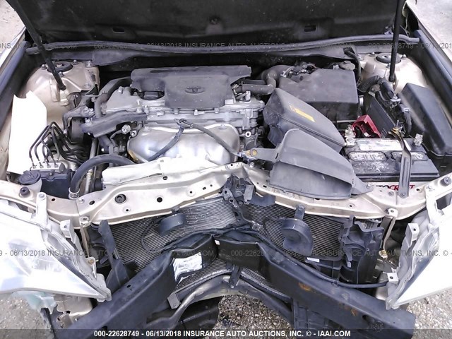 4T4BF1FK4CR162749 - 2012 TOYOTA CAMRY SE/LE/XLE GOLD photo 10