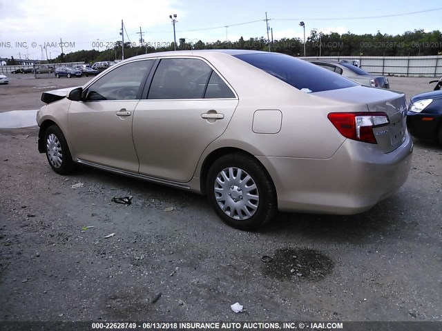 4T4BF1FK4CR162749 - 2012 TOYOTA CAMRY SE/LE/XLE GOLD photo 3