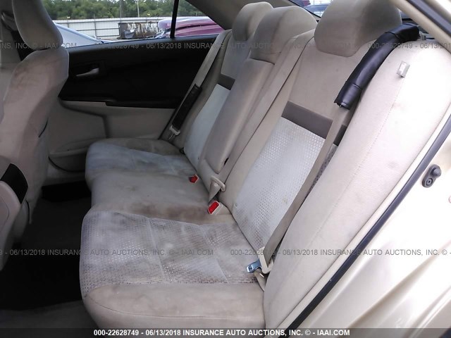 4T4BF1FK4CR162749 - 2012 TOYOTA CAMRY SE/LE/XLE GOLD photo 8