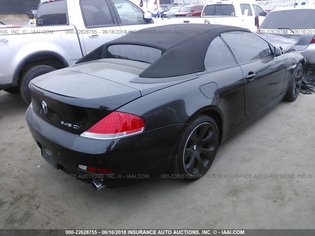 WBAEK73405B324551 - 2005 BMW 645 CI AUTOMATIC BLACK photo 4