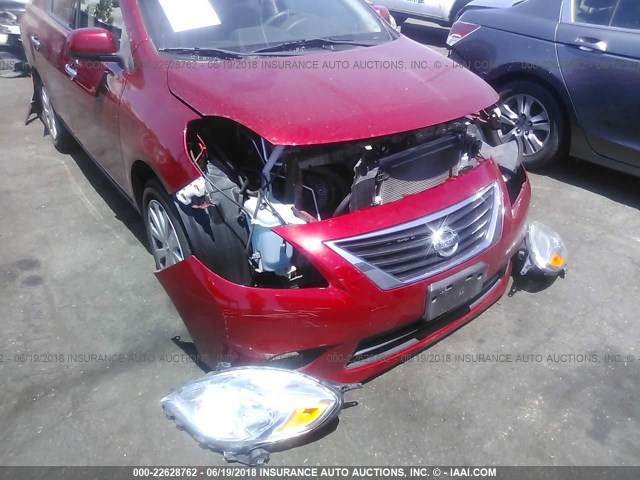 3N1CN7AP2EK446026 - 2014 NISSAN VERSA S/S PLUS/SV/SL RED photo 6