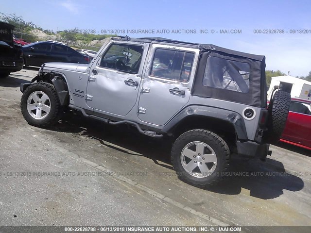 1C4BJWDG0FL640782 - 2015 JEEP WRANGLER UNLIMITE SPORT GRAY photo 3