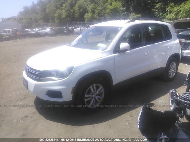 WVGBV7AX2HW510224 - 2017 VOLKSWAGEN TIGUAN S/LIMITED WHITE photo 2