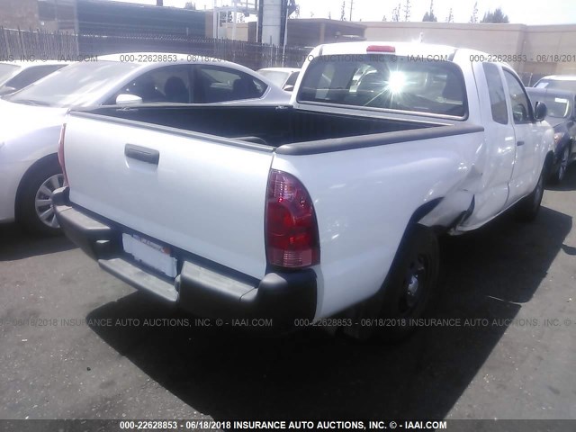 5TFTX4CN0FX067690 - 2015 TOYOTA TACOMA ACCESS CAB WHITE photo 4