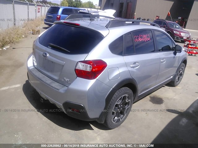 JF2GPAVC8D2812371 - 2013 SUBARU XV CROSSTREK 2.0 PREMIUM SILVER photo 4