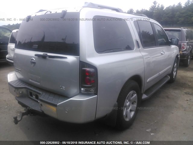 5N1AA08B84N730914 - 2004 NISSAN ARMADA SE/LE SILVER photo 4