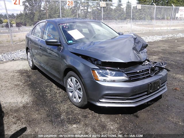 3VW2B7AJ6HM382088 - 2017 VOLKSWAGEN JETTA S GRAY photo 1