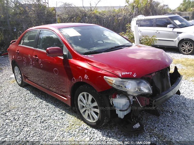 2T1BU4EE5AC488703 - 2010 TOYOTA COROLLA S/LE/XLE RED photo 1
