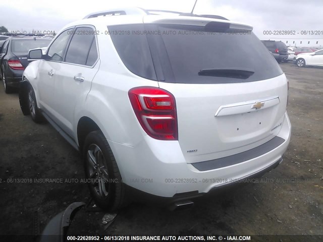 2GNFLGE39G6260760 - 2016 CHEVROLET EQUINOX LTZ WHITE photo 3