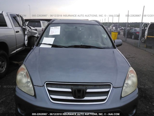 JHLRD78935C052688 - 2005 HONDA CR-V SE/EX BLUE photo 6