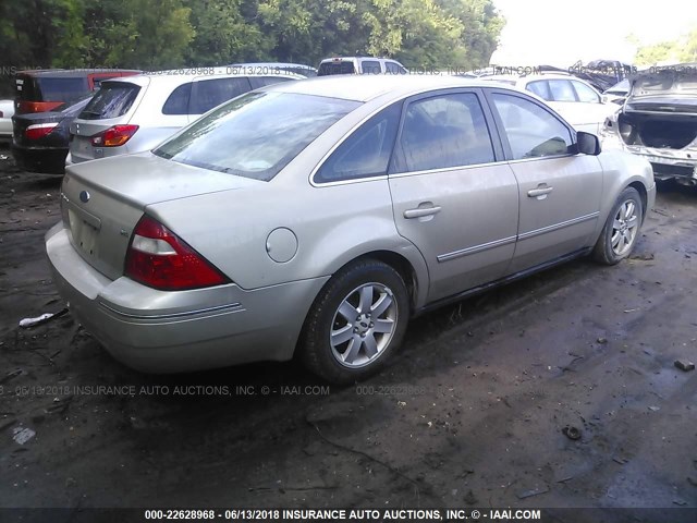 1FAFP24175G161812 - 2005 FORD FIVE HUNDRED SEL TAN photo 4