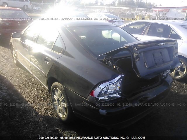 YV1RS64A732264259 - 2003 VOLVO S60 შავი ფოტო 3