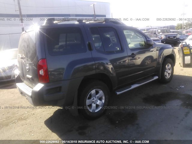 5N1AN0NW0AC504921 - 2010 NISSAN XTERRA OFF ROAD/S/SE GRAY photo 4