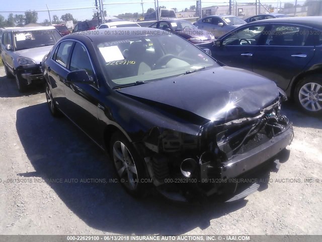 1G1ZF57549F146389 - 2009 CHEVROLET MALIBU HYBRID BLACK photo 1