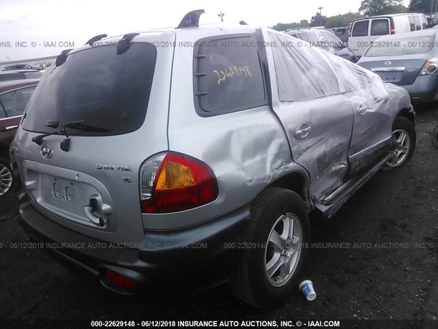 KM8SC13D13U489778 - 2003 HYUNDAI SANTA FE GLS/LX GRAY photo 4