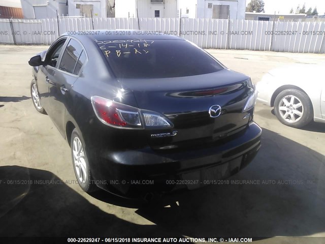 JM1BL1V89C1557752 - 2012 MAZDA 3 I BLACK photo 3