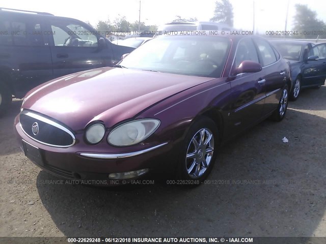 2G4WE587X61217655 - 2006 BUICK LACROSSE CXS BURGUNDY photo 2