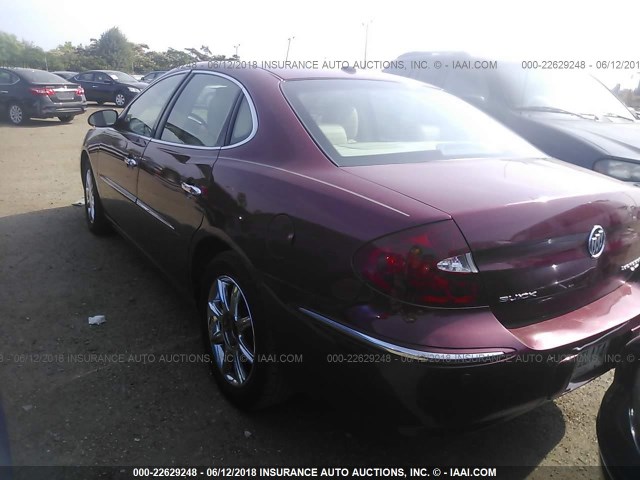 2G4WE587X61217655 - 2006 BUICK LACROSSE CXS BURGUNDY photo 3