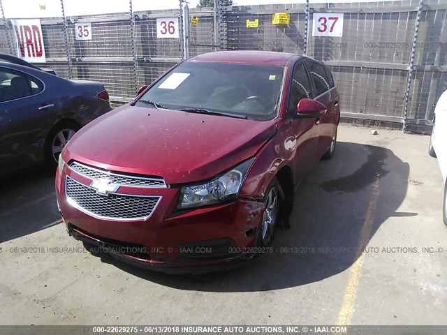 1G1PE5SC9C7228894 - 2012 CHEVROLET CRUZE LT RED photo 2