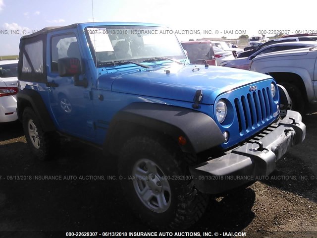 1C4AJWAG4GL308295 - 2016 JEEP WRANGLER SPORT 蓝色 照片 1