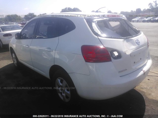 JN8AS58V38W122070 - 2008 NISSAN ROGUE S/SL WHITE photo 3