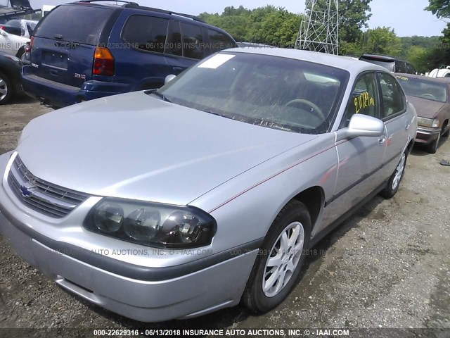 2G1WF52E339435421 - 2003 CHEVROLET IMPALA SILVER photo 2