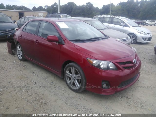 2T1BU4EE4DC945019 - 2013 TOYOTA COROLLA S/LE RED photo 1