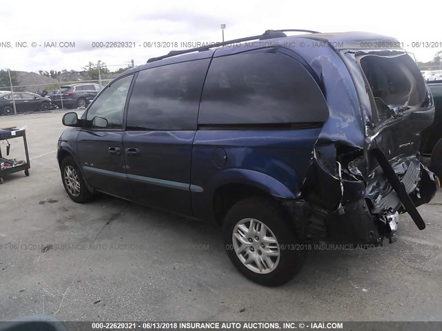 2B8GP443X1R417263 - 2001 DODGE GRAND CARAVAN SPORT BLUE photo 3