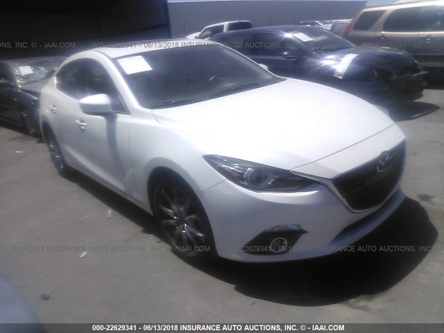 JM1BM1W37E1112655 - 2014 MAZDA 3 GRAND TOURING WHITE photo 1