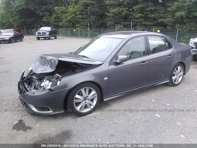 YS3FH41U381010905 - 2008 SAAB 9-3 AERO GRAY photo 2