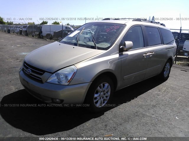 KNDMB233576113091 - 2007 KIA SEDONA EX/LX GOLD photo 2