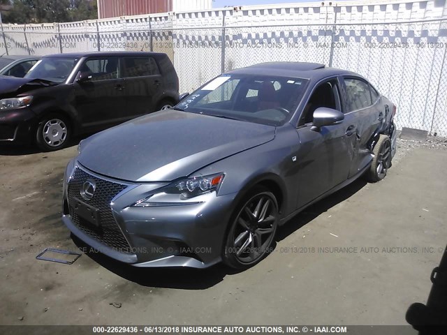 JTHBA1D20G5022728 - 2016 LEXUS IS 200T GRAY photo 2