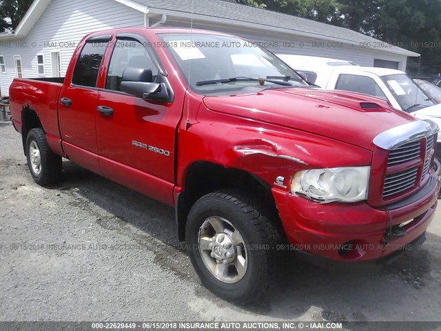 1D7KU28663J578545 - 2003 DODGE RAM 2500 ST/SLT RED photo 1