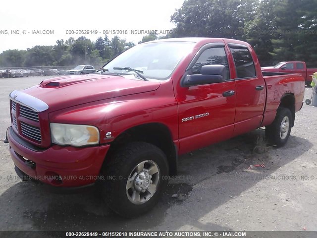 1D7KU28663J578545 - 2003 DODGE RAM 2500 ST/SLT RED photo 2