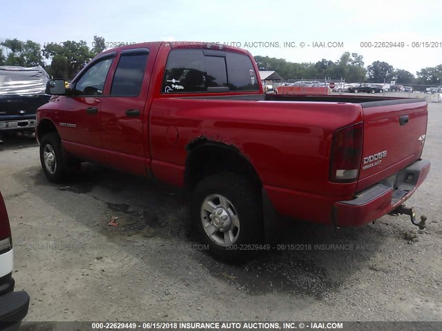 1D7KU28663J578545 - 2003 DODGE RAM 2500 ST/SLT RED photo 3